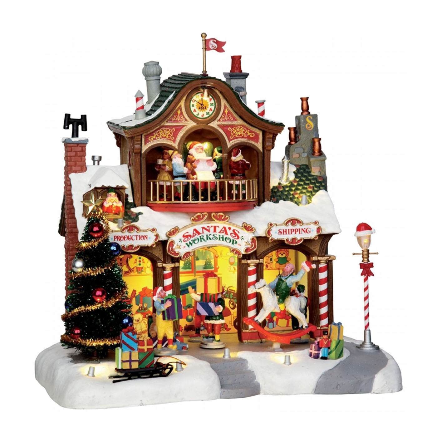 Santa’s Workshop  con Luci, Suoni e Movimenti - Lemax
