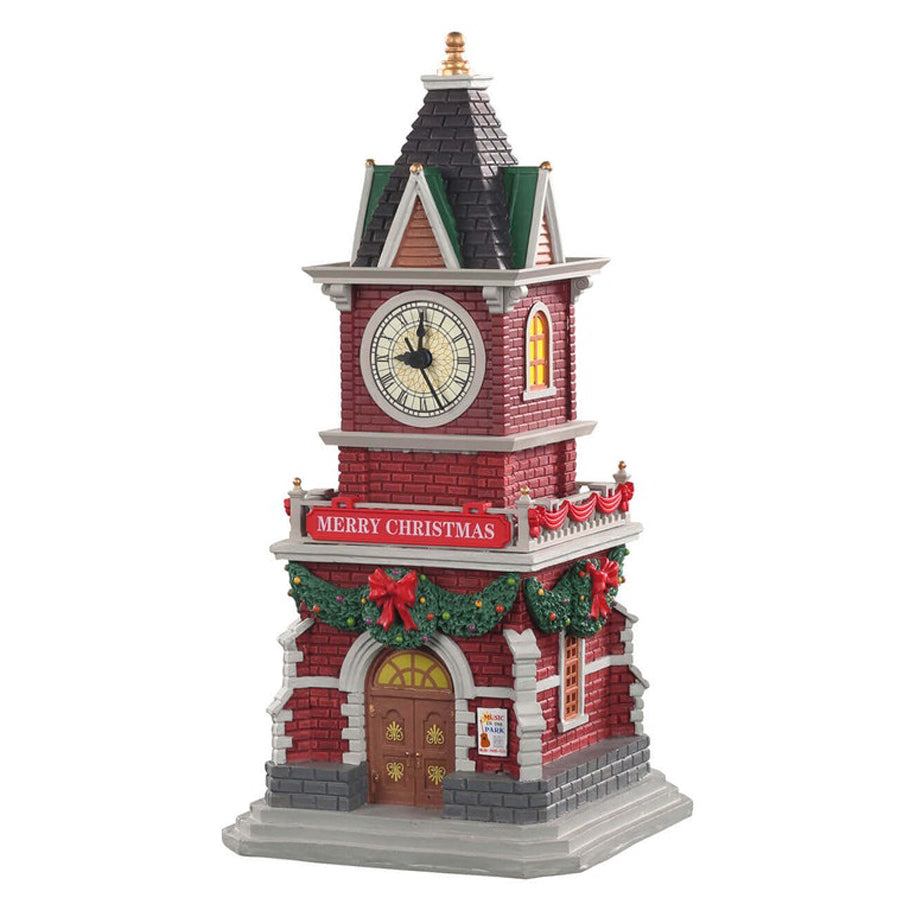 Tannenbaum Clock Tower  Illuminata a Batteria - Lemax