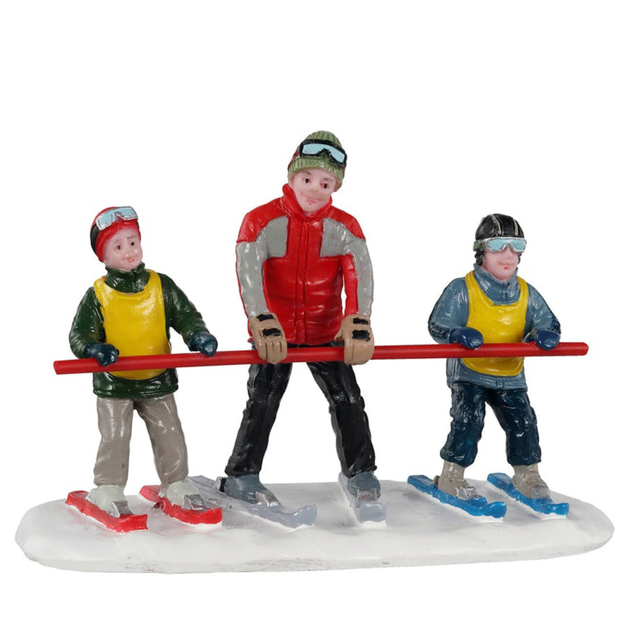 Bambini che Imparano a Sciare con il Maestro 8.8 cm - Lemax