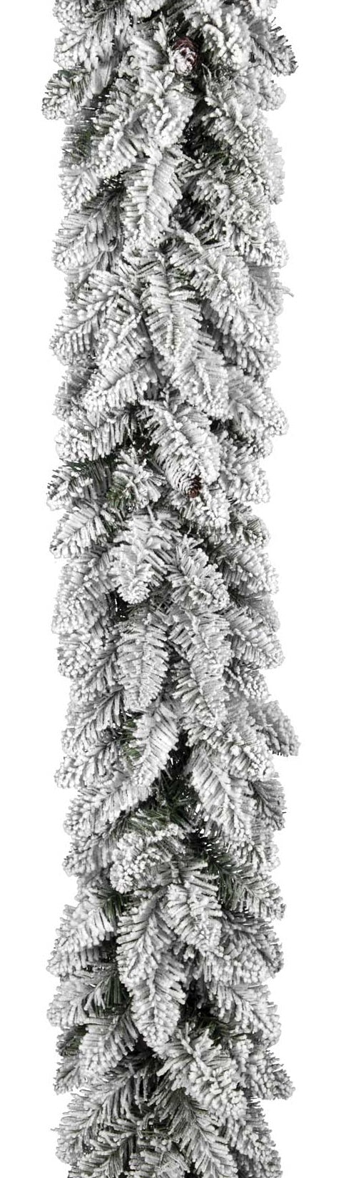 Ghirlanda Innevata Realistica in PE e PVC 2.70 mt. - Flora