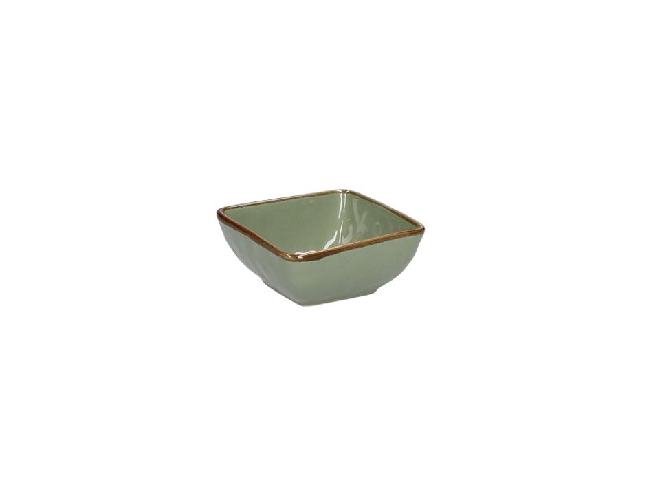 Ciotolina Quadrata Verde Oliva 8x8 cm - Rose e Tulipani