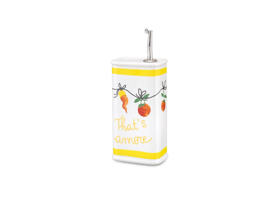 Aumm Oliera in Porcellana "That's Amore" 500 ml - Rose e Tulipani