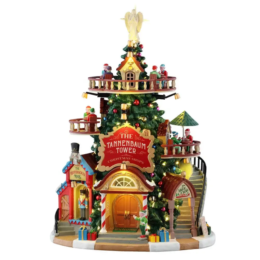 The Tannenbaum Tower Christmas Shops con Luci – Lemax