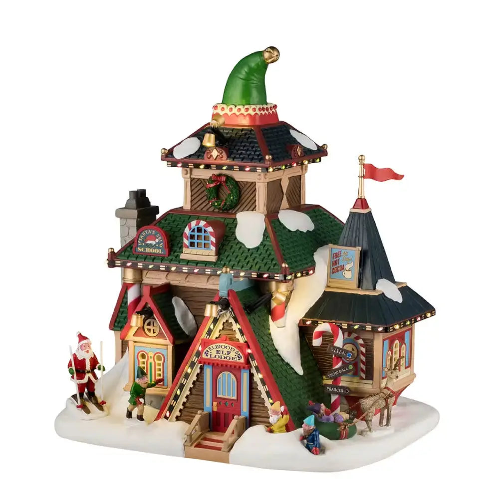 Elwood’s Elf Lodge con Luci – Lemax