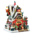The Elf Service Sleigh & Sled Repair con Suoni, Movimento e con Luci LED - Lemax