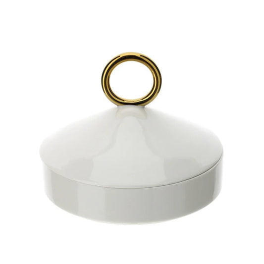 Contenitore in Porcellana Bianca con Coperchio - Hervit