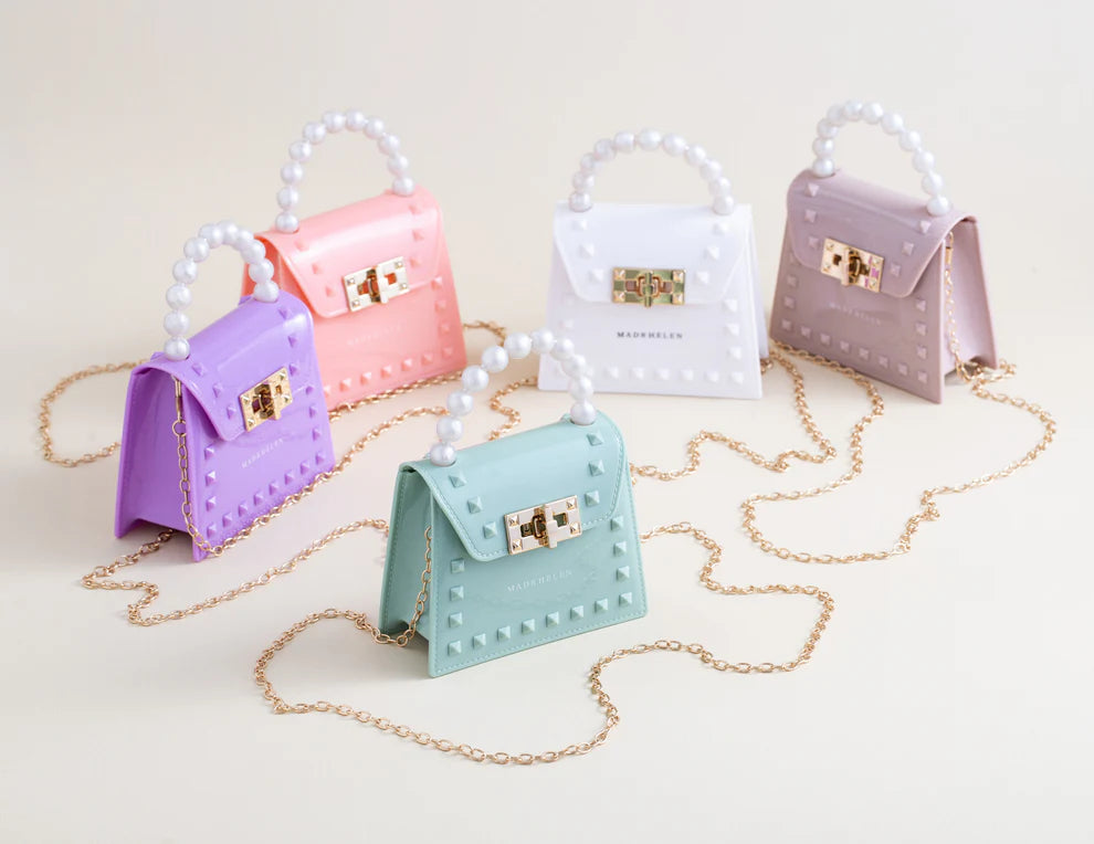 Borsa in Silicone con Borchie e Manico Elegante 15x12 cm - Madrhelen