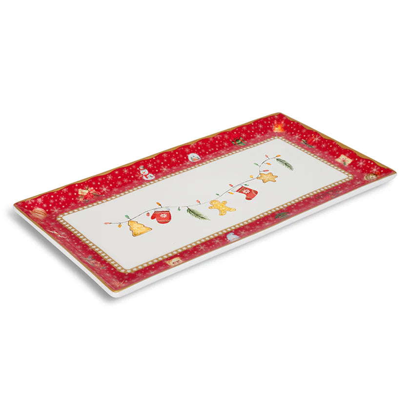 Vassoio in Porcellana “Sweet X’Mas” 31×17 cm - Henriette