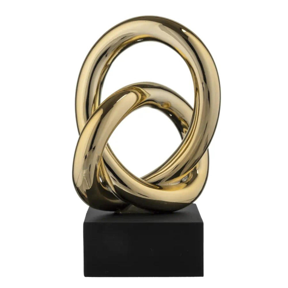 Nodo in Marmorino con Finitura Oro Lucido 26 h cm - Bongelli Preziosi