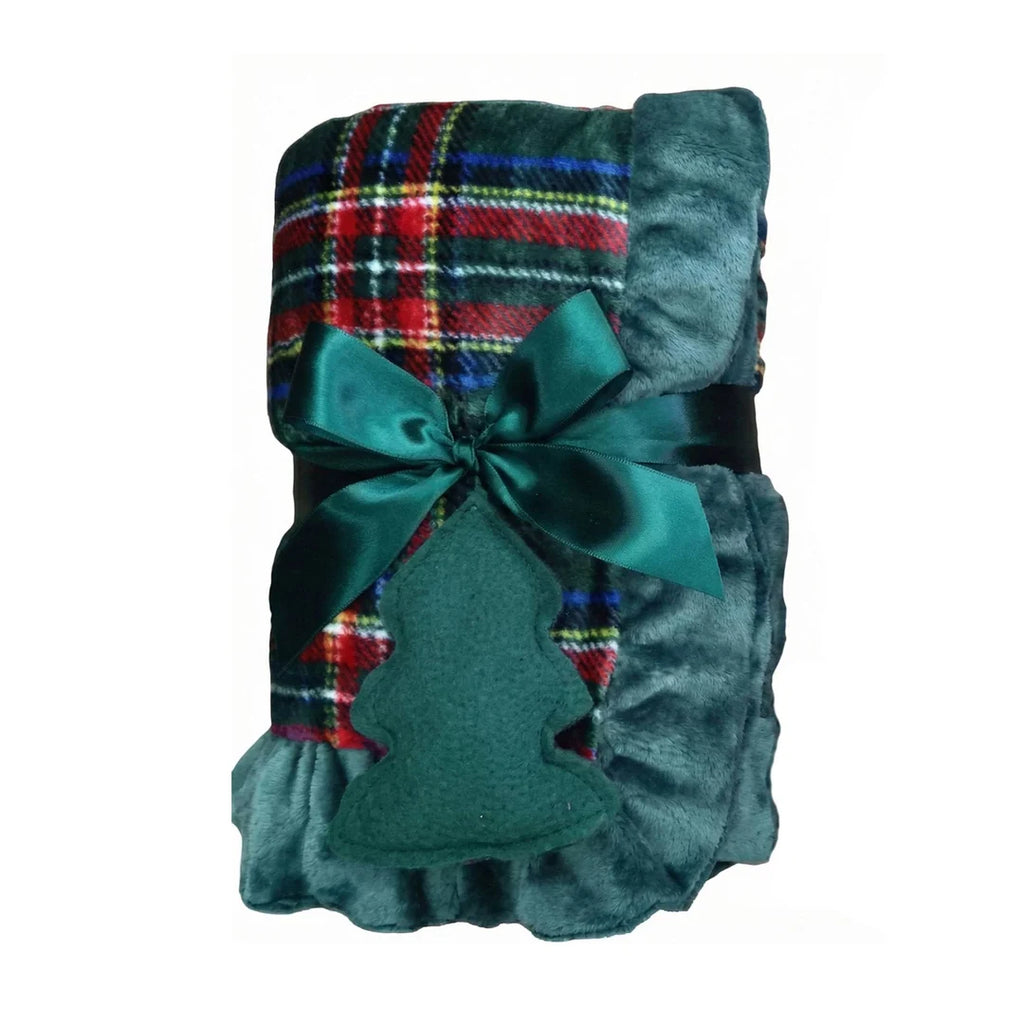Plaid in Tartan Scozzese con Balze 170x140 cm - Blanc Mariclò