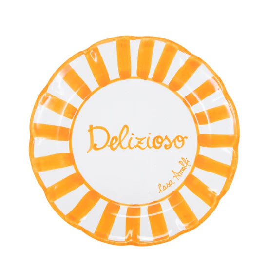 Piatto in Ceramica Decorato "Delizioso" 26 cm  - Casa Amalfi