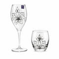 Set di 24  Bicchieri con Decoro Argento – Eleganza senza Tempo
