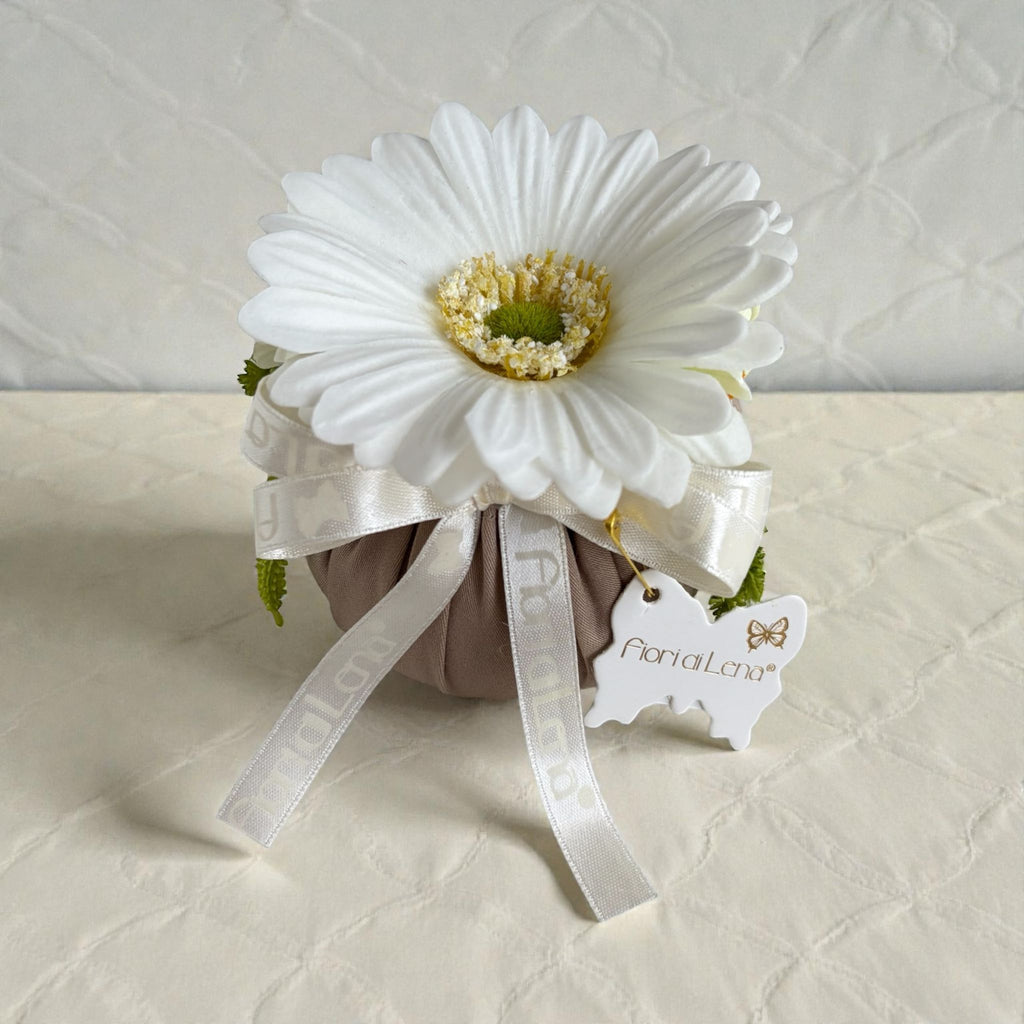 Pouf Profumato con Fiore Realistico 6x7 cm - Fiori di Lena