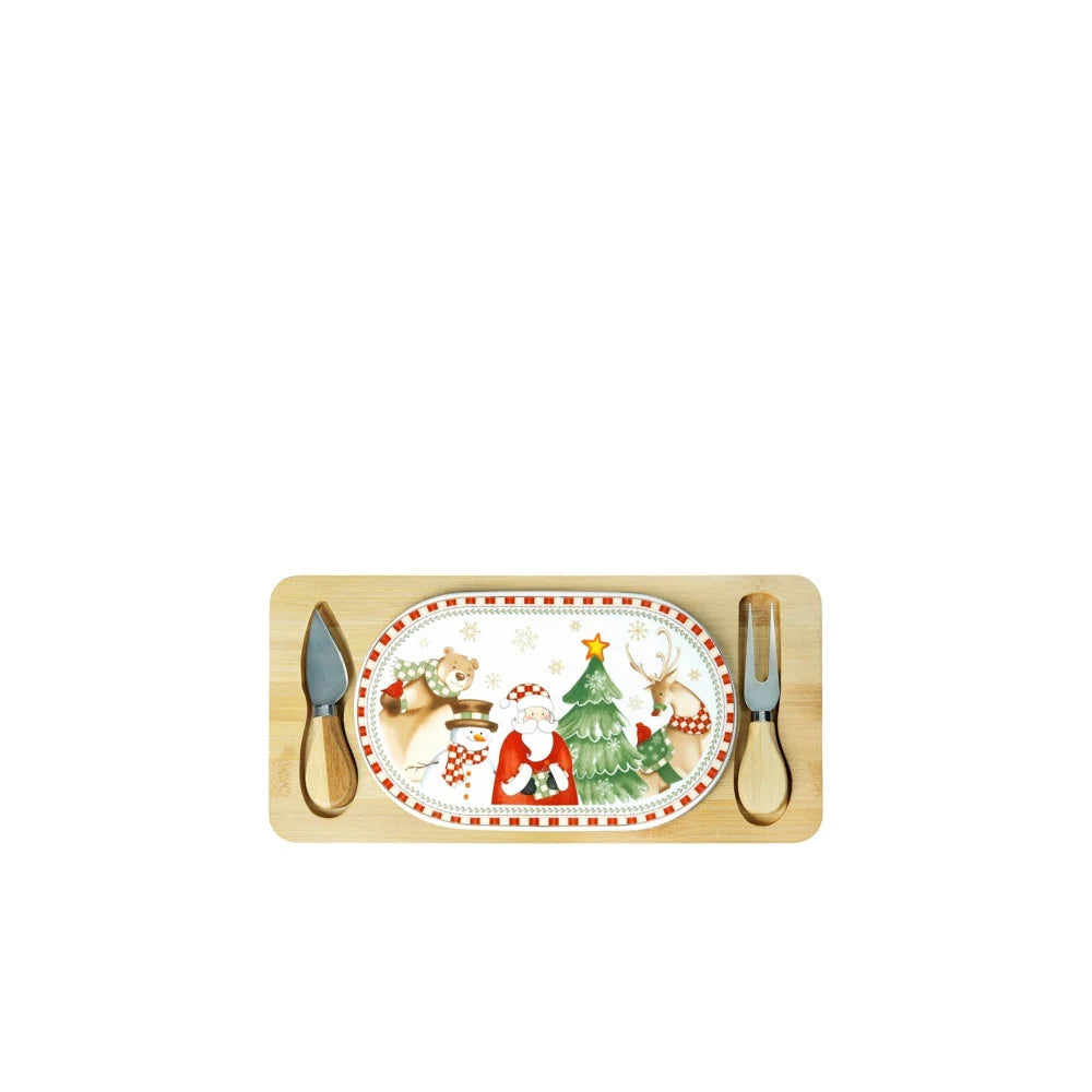 Tagliere in Porcellana con Supporto in Bamboo - Brandani