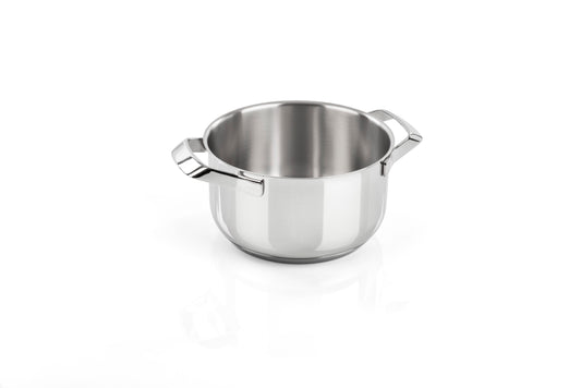 Casseruola a Due Manici "My Pot" in Acciaio Inox con Coperchio – Ø 16 cm- Barazzoni