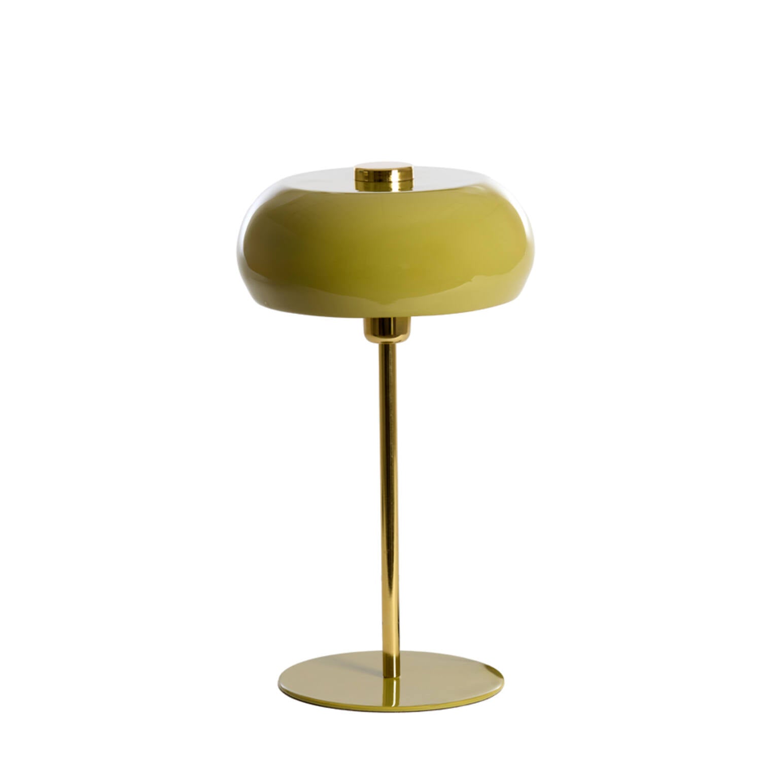 Lampada da Tavolo in Metallo Oro e Verde Oliva 26X47 cm - Light e Living
