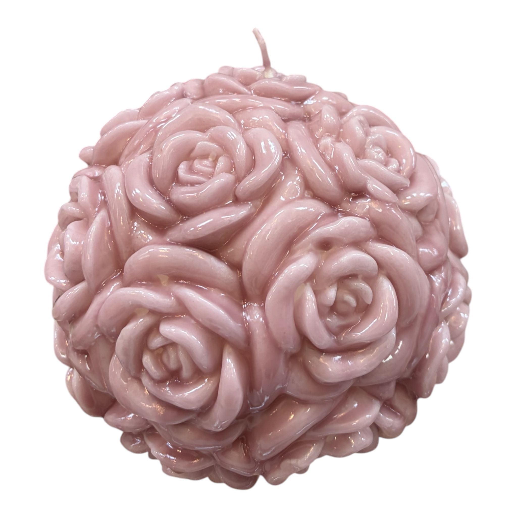 Candela Tonda con Rose 3D 16x16 cm - Hervit