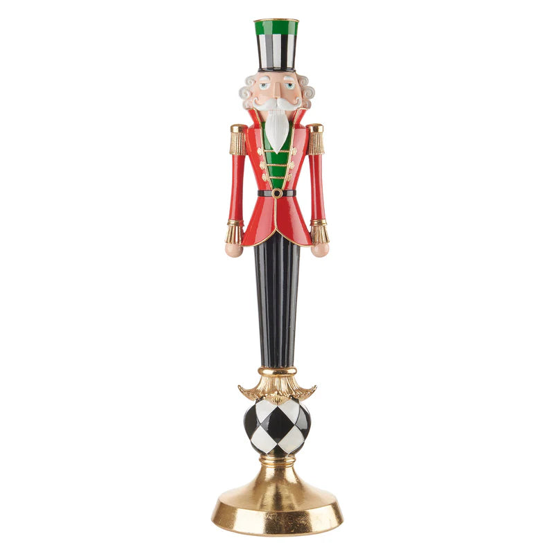 Portacandela Schiaccianoci in Resina con Base Oro  62 cm - L'infinito