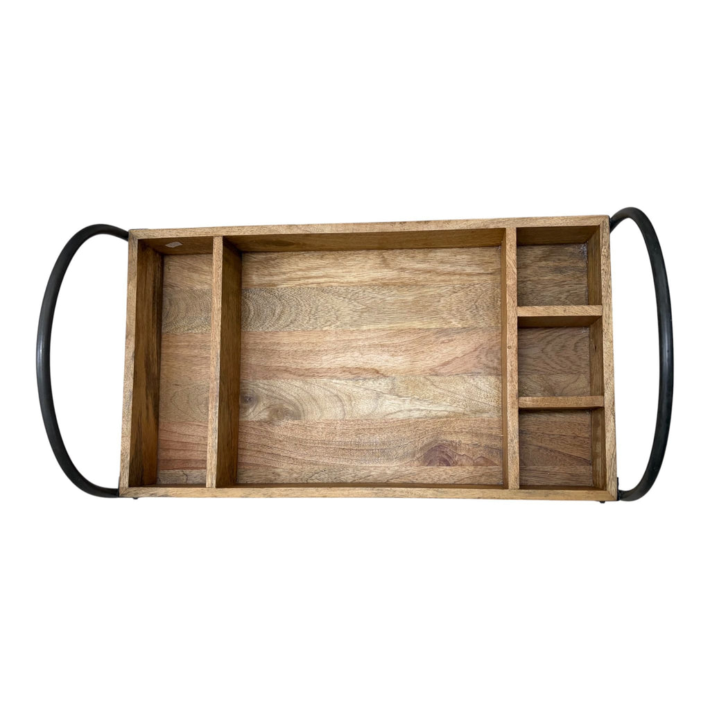 Vassoio in Legno con Manici Metallici - Innovaliving