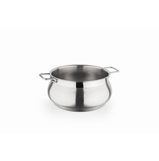 Casseruola a 2 Manici Ø18 cm in Acciaio Inox "Tummy" con Coperchio - Barazzoni