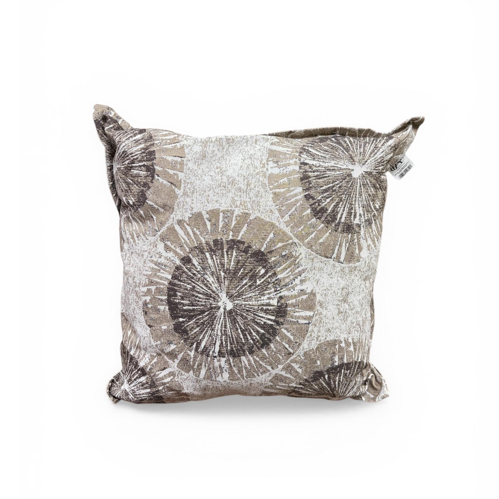 Cuscino Motivo Floreale in Toni Marroni e Beige 50x50 cm - In Art