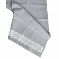 Runner in Cotone con Pizzo a Fiori Bianco 55x175 cm - Fiori di Lena