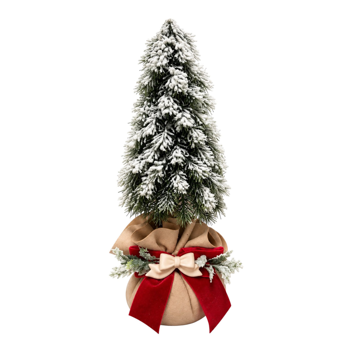 Alberello Innevato con Pouf 37 cm - Preziosa