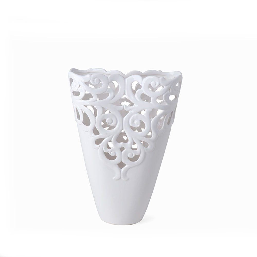 Vaso in Porcellana con Traforo 28 cm - Hervit