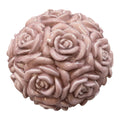 Candela Tonda con Rose 3D 20x20 cm - Hervit