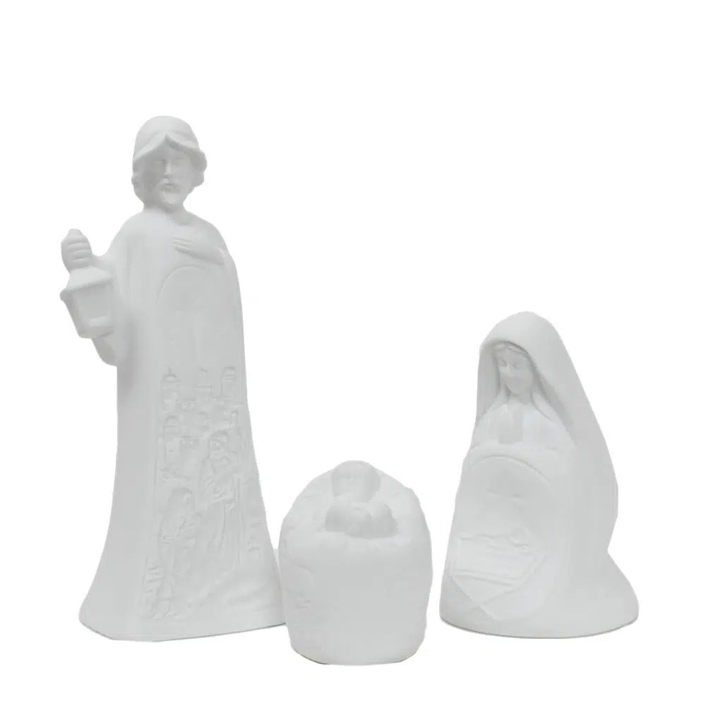 Natività in Porcellana Bianca con Luce LED 23 h cm