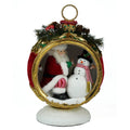 Santa with Snowman in Ornament Tbltp 38 cm - Katherine's Collection