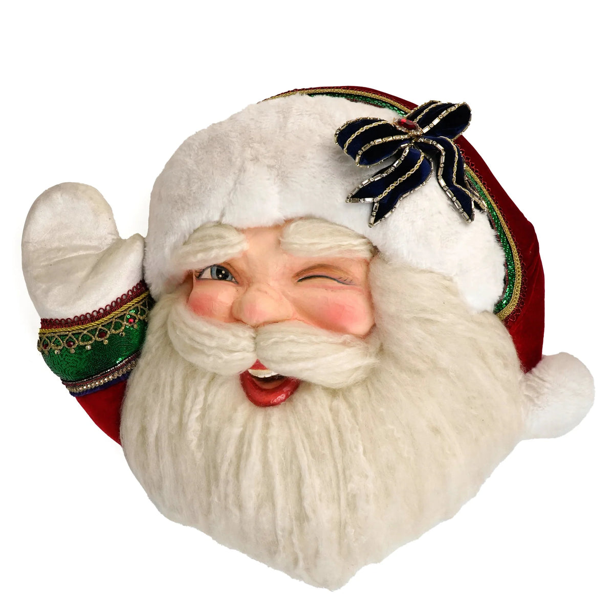 Winking Santa Wall Mask 66 cm - Katherine's Collection