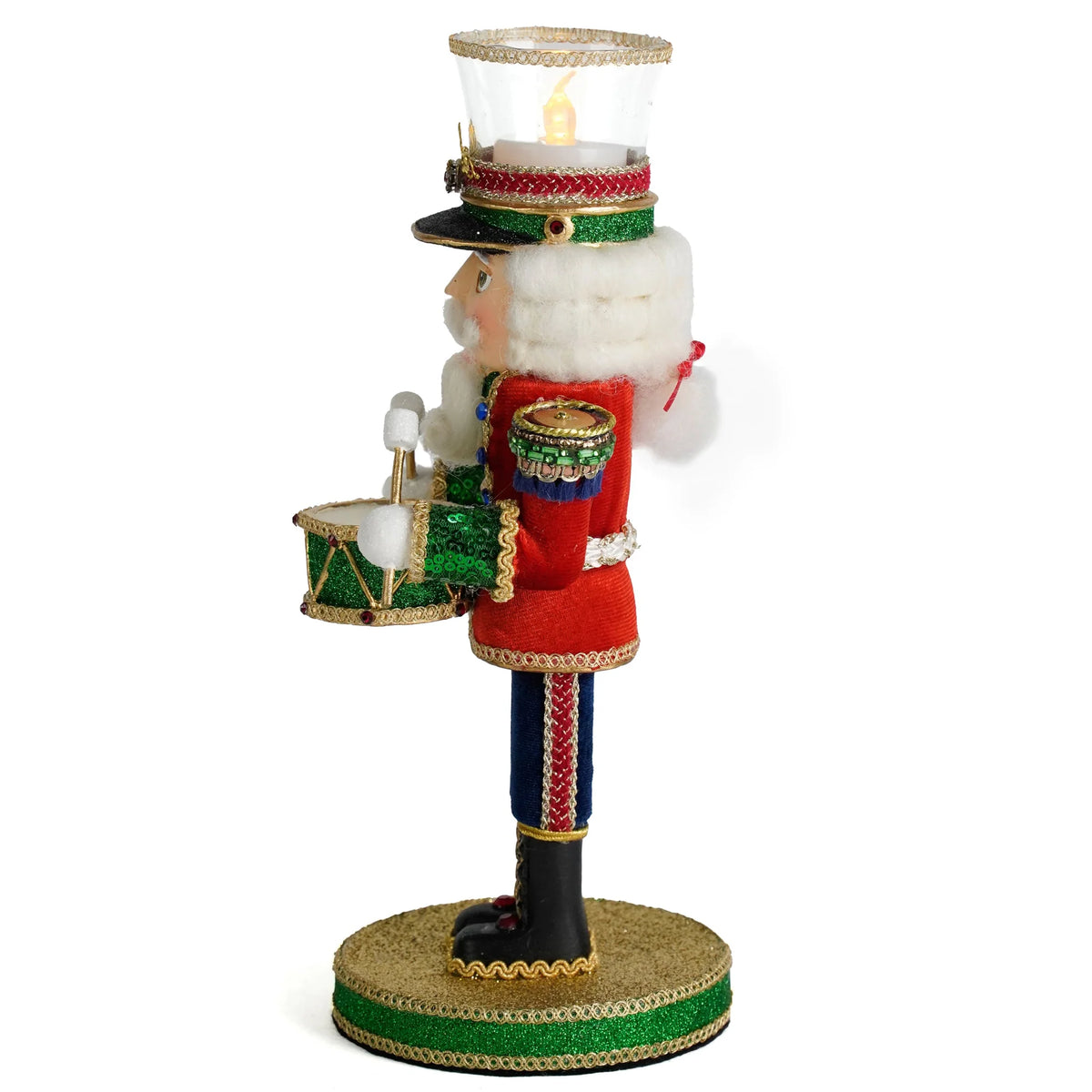 Drumming Nutcracker Votive Holder 27.9 cm - Katherine's Collection