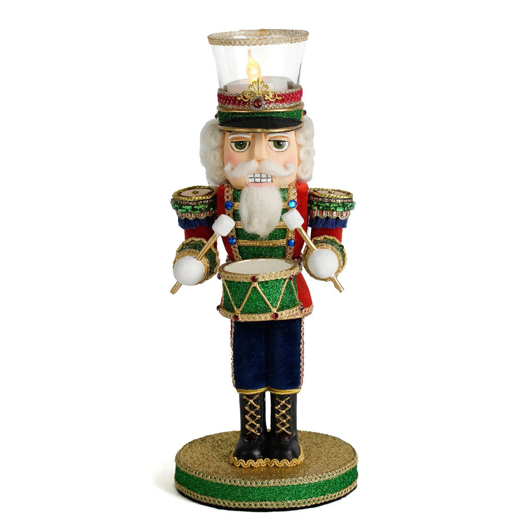 Drumming Nutcracker Votive Holder 27.9 cm - Katherine's Collection