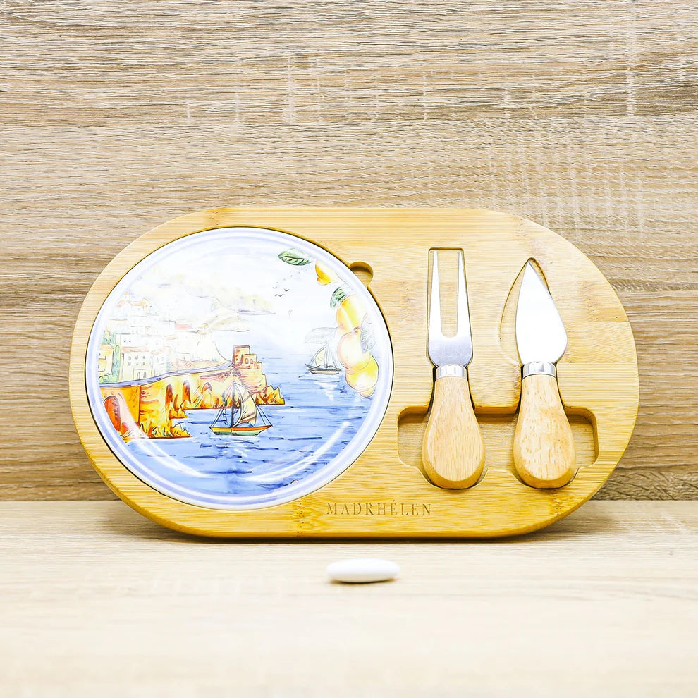Tagliere Ovale con Paesaggio Caprese 27,5 x 17 cm - Madrhelen
