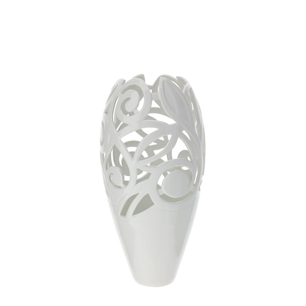 Vaso in Porcellana Traforato 28 h cm - Hervit