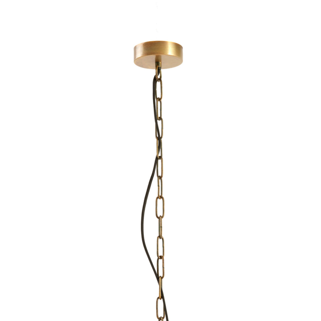 Lampada Sospesa in Bronzo Antico e Vetro 45 cm - Light e Living