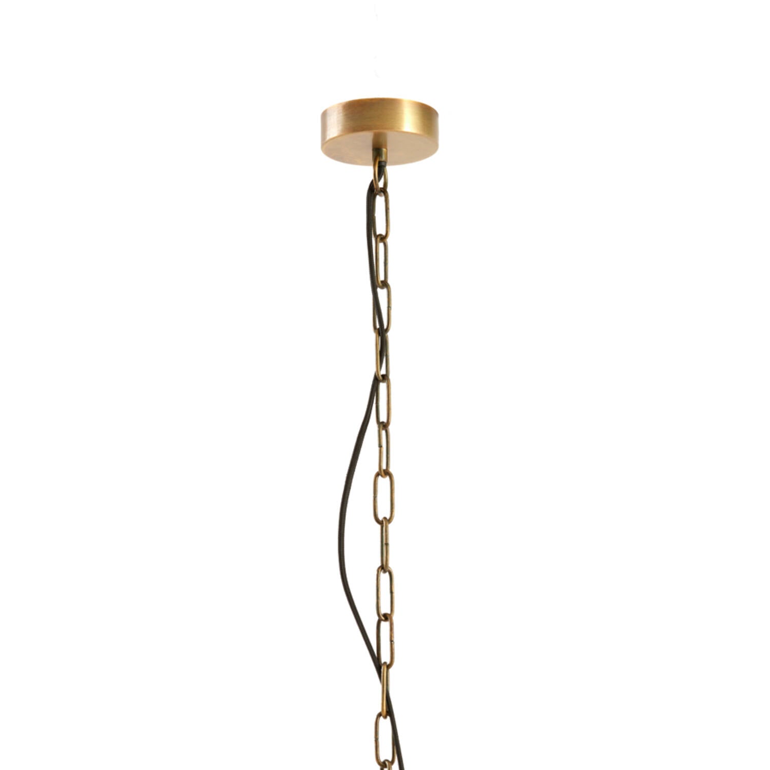 Lampada Sospesa in Bronzo Antico e Vetro 45 cm - Light e Living