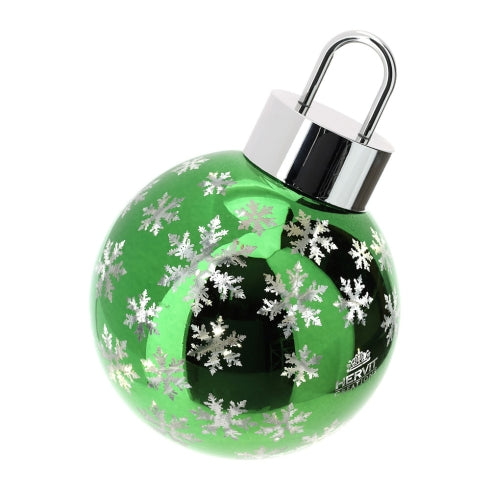 Sfera Natalizia Verde con Luce LED e Decoro - Hervit