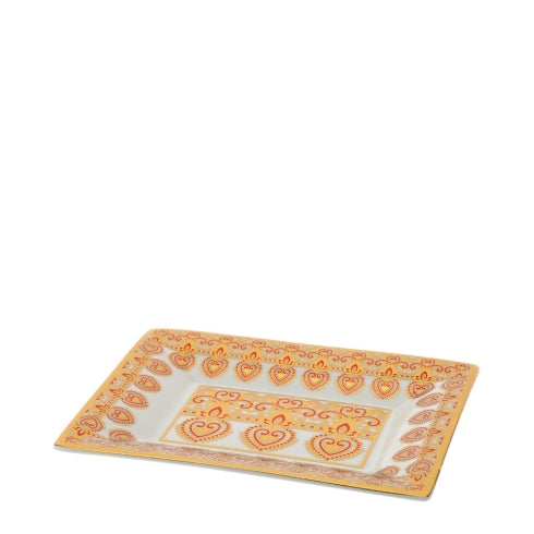 Piattino in Porcellana con Decori Oro  Byzantium–  Hervit