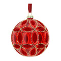 Sfera di  Vetro Soffiato Rosso 12 cm - Hervit