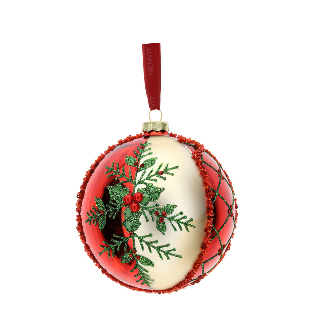 Sfera Natalizia in Vetro Xmas 10 cm - Hervit