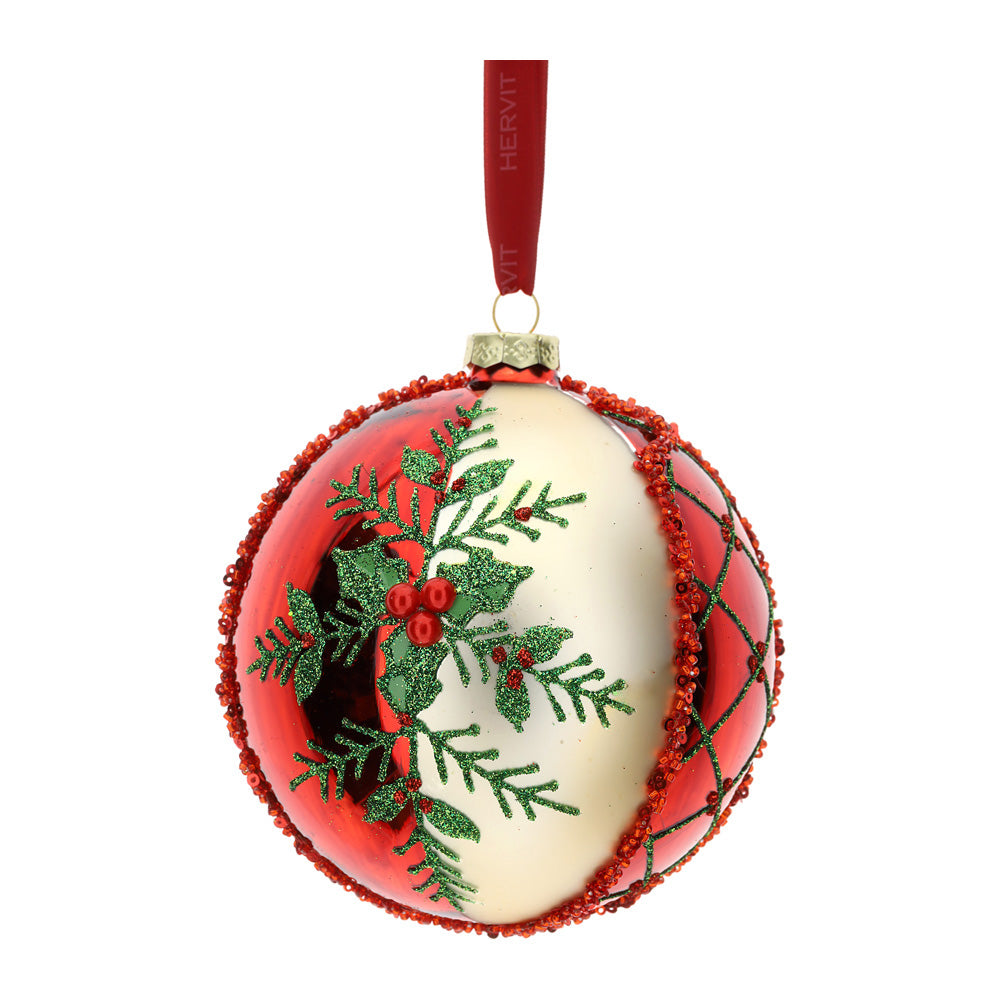 Sfera Nataizia in Vetro Xmas 12 cm - Hervit