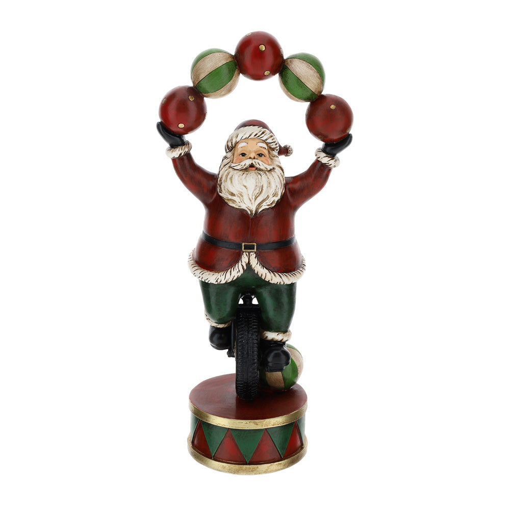 Babbo Natale in Resina su Monociclo 36 h cm - Hervit