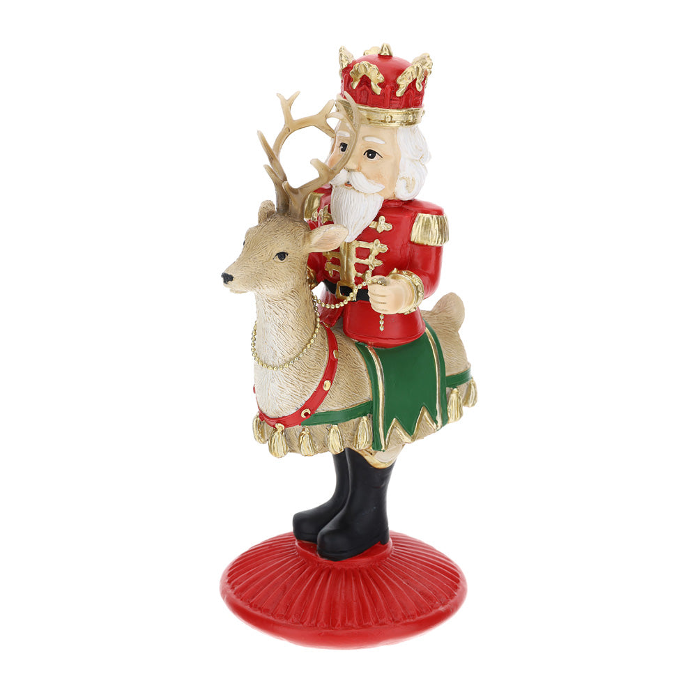 Decorazione Soldatino su Cervo 19 h cm - Hervit