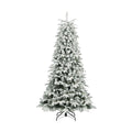 Albero di Natale Parco Floccato 210 h cm con 3200 LED a Luce Calda - Flora