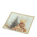 Piatto in Vetro con Orsetto Natalizio 20x20 cm - Hervit