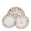 Set 18 Piatti in Porcellana con Decoro Natalizio - Hervit