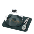Tagliere in Legno Verde con Cupola in Vetro 19x15 cm - Hervit