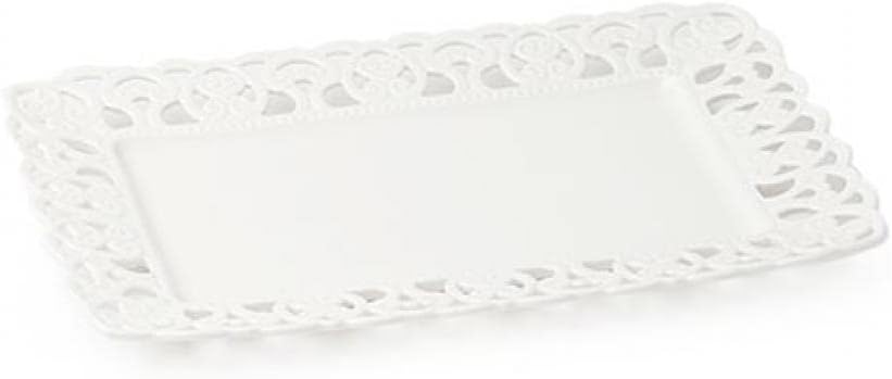Vassoio Rettangolare Traforato in Porcellana 36x22 cm - Hervit